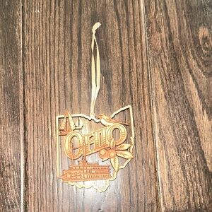 Ohio State handmade Wooden Ornament
